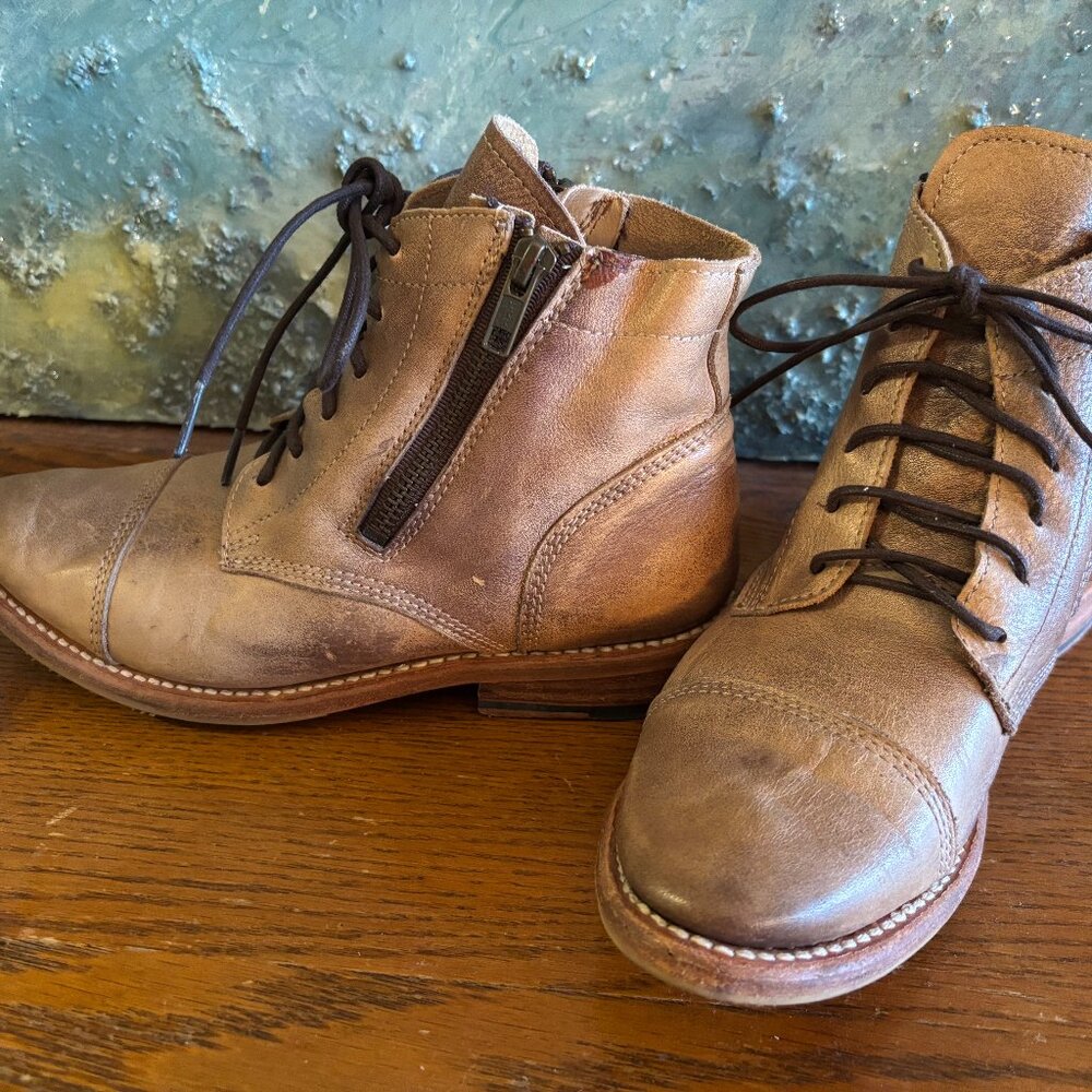 Bed Stu Bonnie Cobbler Ankle Boots in Rustic Tan - Picture 2 of 10